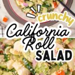 Pinterest Pin for viral California Roll Cucumber Salad.