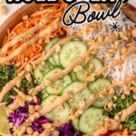 Pinterest pin for spring roll salad.
