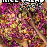 Pinterest pin for Crispy Rice Salad.