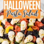 Pinterest pin for spooky Halloween salad.