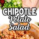 Pinterest pin for roasted potato salad.