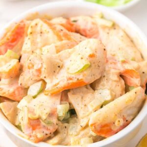 Featured square image for Creamy Crab Salad with Imitation Crab.