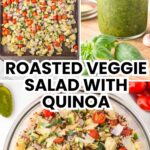 Pinterest pin for roasted vegetable salad.